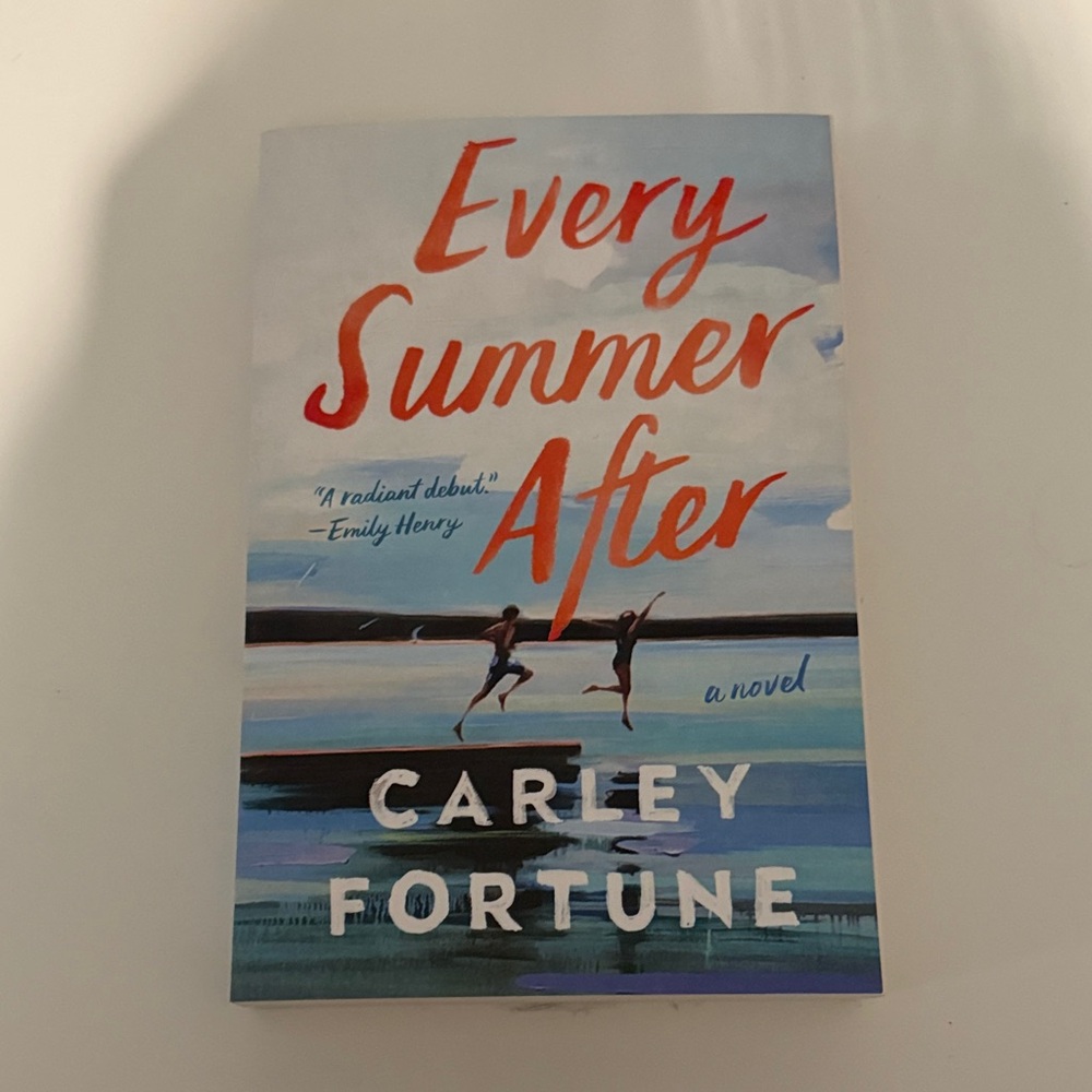 Every Summer After by Carley Fortune - Paperback Novel, Blue & Orange Cover